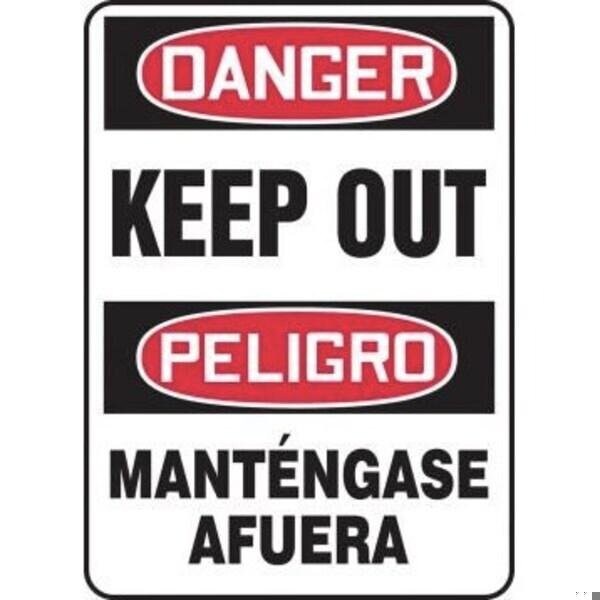 Accuform BILINGUAL OSHA DANGER Safety Sign KEEP SBMADM147XL - main
